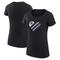 Women's G-III 4Her by Carl Banks Black Golden State Warriors Heart T-Shirt