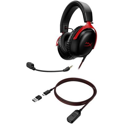 HYPERX Gaming-Headset "Cloud III" Kopfhörer schwarz (schwarz/rot)