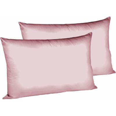 Kissenbezüge FLEURESSE "Colours", rosa (dunkel rosa), B:40cm L:60cm, Interlock-Jersey, Obermaterial: 100% Baumwolle, Kissenbezüge, edler, bügelfreier Interlock-Jersey aus 100% Baumwolle Image