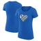 Women's G-III 4Her by Carl Banks Royal Golden State Warriors Heart T-Shirt