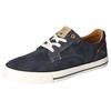 Sneaker MUSTANG SHOES, Herren, Gr. 43, blau (dunkelblau), Lederimitat, sportlich, Schuhe, Freizeitschuh, Halbschuh, Schnürschuh mit Ziernaht