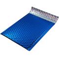 Metallic Foil Bubble Mailers - Self Seal Adhesive Shipping Bags, Waterproof Self Seal Adhesive Cushioning Padded Envelopes for Shipping, Mailing, Packaging, Bulk (Blue, 330x450mm 100pc)