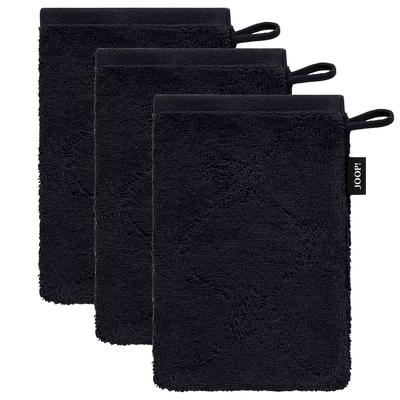JOOP! Waschlappen 3er Pack 'Doubleface' Schwarz Image