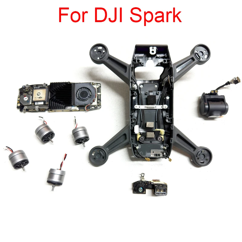 Spark Mittlerer Rahmen Shell Kamera Kernplatine Gimbal Motoren PTZ Kabel ESC Board GPS IMU 3D Sensor Vision Arm Motor für DJI Spark Image
