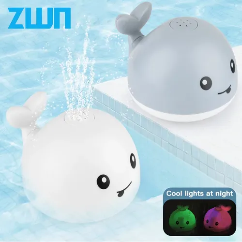 Baby Bad Spielzeug mit Licht wal automatische Sprinkler Badewanne Pool Bad Dusche Bad Spielzeug für