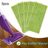 5 pezzi lavabili Mop pad per Swiffer Wet Jet Green panno in microfibra riutilizzabile 29*15cm