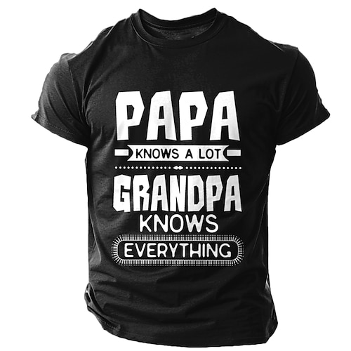Herrliches lustiges T-Shirt für Opa der alles weiß - Papa weiß viel Familienspaß kurzärmliges Grafik-Tee Image