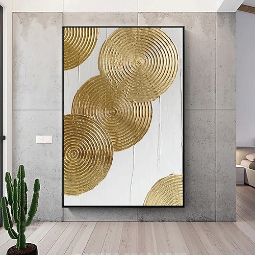 handgemaltes gold-weißes 3D-Strukturgemälde, handgemachte Wandkunst, goldweißes abstraktes minimalistisches Gemälde, moderne abstrakte Leinwandkunst, weiß strukturierte goldene Wandkunst, neutrale Image
