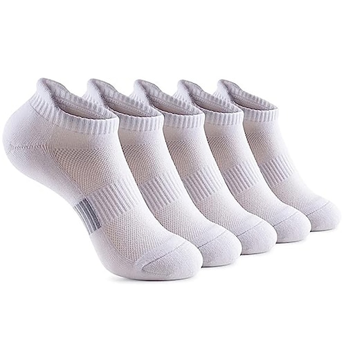 Herren 5er Pack Mehrfachpackungen Socken Ankle Socken Niedrig geschnittene Socken Laufsport Socken Freizeitsocken Schwarz Weiß Farbe Glatt Sport Natur Täglich Urlaub Grundlegend Mittel Frühling Image