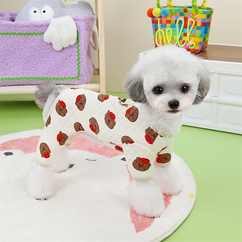 Hund Katze Overall Niedlich Tier Winter Atmungsaktiv Weich Waschbar Bequem Dicht Alltagskleidung Bett Alltagstauglich Wochenende Spaziergang Hundebekleidung for Katze Hund Husky Labrador Alaskan Image