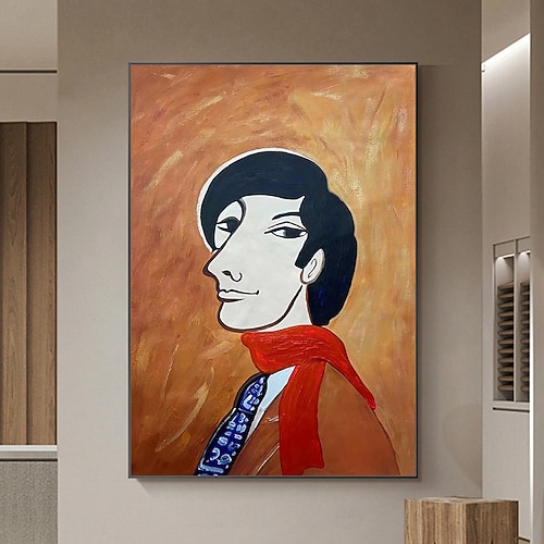 Mintura handgefertigte abstrakte Akt-Ölgemälde auf Leinwand, Wandkunst, Dekoration, modernes Figurenbild für die Inneneinrichtung, gerolltes, rahmenloses, ungedehntes Gemälde Image