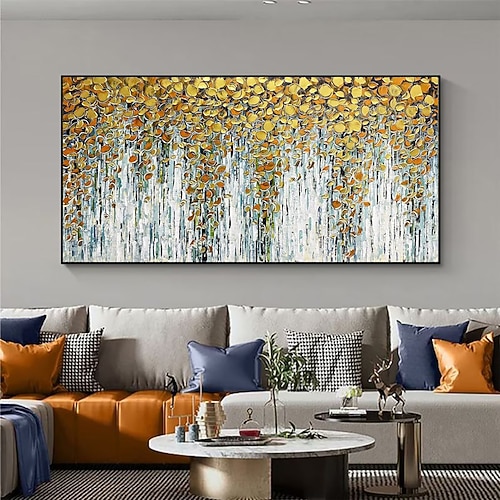 handgemachtes Ölgemälde Leinwand Wandkunst Dekoration moderne 3D dickes Messer abstrakte Landschaft für Wohnzimmer Wohnkultur gerollt rahmenloses ungedehntes Gemälde Image