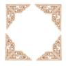 1pc, Appliques Onlay Wooden Carved Corner Onlay Applique Frame Appliques Frame Onlay Home Door Wall Decor