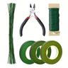 Floral Arrangement Kit, Floral Tape And Floral Thread Tape Cutter, Green Floral Tape 22 Gauge Floral Stem Thread 26 Gauge Green Floral Thread For Bouquet Stem Wrapping Florist, Garland Making Supplies