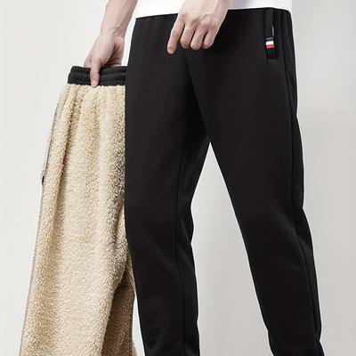 TEMU Men's Winter Warm Fleece Lined Pants Outdoor Sports Camping Pants Hiking Pants Thicken Thermal Trousers