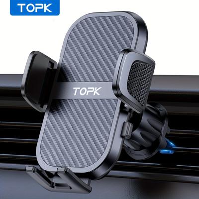 TEMU Air Vent Car Mount [ Big Phones And Thick Case Friendly ] Cell Phone Holder For Car Hands Free Clamp Cradle Vehicle Compatible With All Phones