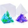 1set Super Large Silicone Pyramid Molds For Resin, 1pc Inner Pyramid Silicone Mold + 1pc Plastic Frame, Shiny Resin Mold For Diy Pyramid Home Desk Decor