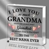 Grandma Gifts from Grandchildren I Love You Grandma Desk Decor Grandma Best Desk Acrylic Signs