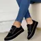 Women Comfortable Lace-up Vulcanized Shoes Low-top Round Toe Casual Shoes Thick Bottom Chain Shoes