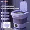 8L Portable Small Foldable Washing Machine with Spin Dryer For Socks Underwear Panties Washer