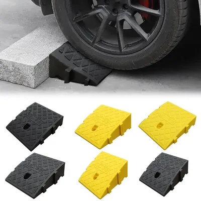 Portable Car Wheel Driveway Ramps Anti-Slip Wheel Chock Heavy Duty Threshold Ramp Kit For Car