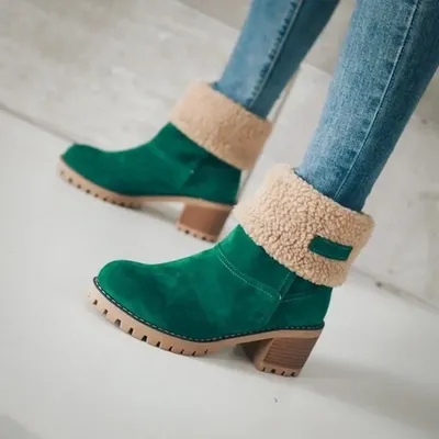 Shoes for Women Winter Boots Women Fur Warm Snow Boots Ladies Booties Ankle Boot Comfortable Shoes Casual Female Mid Calf Boots