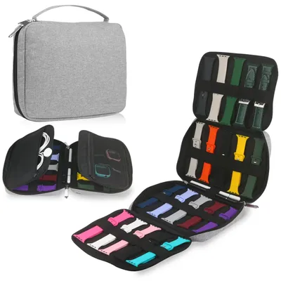 20 Watch Bands Storage Bag,Watch Band Organizer Bag Carrying Case Travel Watch Straps Bag Pouch Compatible with Apple Watch Band