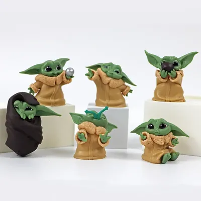 4-7cm 6pcs Star Wars Toy Master Baby Yoda Darth PVC Action Figure Anime Figures Collection Doll Mini