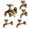 Wall Mounted Faucet Brass Single Cold Sink Tap Vintage Water Tap for Bathroom Washing Machine Sink