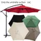 2/2.7/3M Garden Cover Parasol Replacement Umbrella Surface Rainproof Sunshade Canopy Garden Shelters