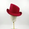 New High Top Gentleman Derby Hat Fedora Hat Men's and Women's Gentleman Colorful Bevel Top Hat Felt