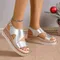 Ladies Shoes 2024 High Quality Peep Toe Women's Sandals Fashion Office and Career New Solid Wedges
