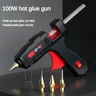 100W Hot Melt Glue Gun Kit Includes 1 Hot Glue Gun 10 Pcs Glue Sticks and 10 Copper Nozzles for DIY