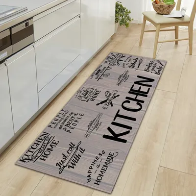 Kitchen Mat Entrance Doormat Living Room Bedroom Balcony Floor Decoration Carpet House Hallway Bath Absorbent Anti-Slip Foot Rug