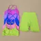 Sexy Yogo 2-Piece Set Women's Sports Suit Hollow Back Bra Women's Riding Shorts Hip-Lifting Fitness