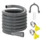 Drain Hose Extension Set Universal Washing Machine Hose 10Ft Include Bracket Hose Connector and