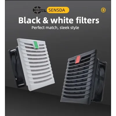 803 150*150mm Enclosure Cabinet Ventilator Filter Kits 120mm X 38mm AC EC 115V 230V DC 12V 24V Cooling Fan Dustproof Waterproof