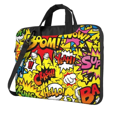 American Comic Book Collection Pop Art Laptop Bag Large Laptop Case Computer Bag for Office Business