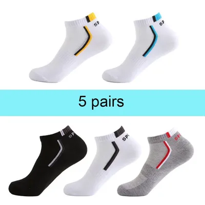 5pairs High Quality Mesh Men's Cotton Socks Ankle Sports Running Low-cut Athletic Sock Dryness Moisture Wicking Big Size 6-13