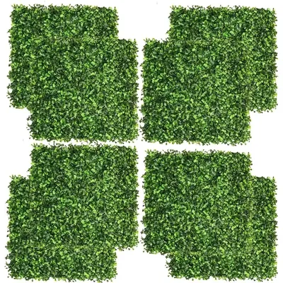 10 Pcs 25 CM Artificial Eucalyptus Hedge Wall Panel Garden Artificial Vertical Garden Fake Plant Grass Boxwood Wedding Decor