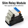 Din Rail Slim Relay Module 41F-1Z-C2-1 Integrated PCB Mount With Relay Holder 12VACDC 24VACDC Relay