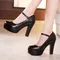 8 10 12cm Small Size 32-43 Shallow Thick Bottom Platform Pumps Women 2025 Block High Heels Shoes for Office Model Wedding Dress