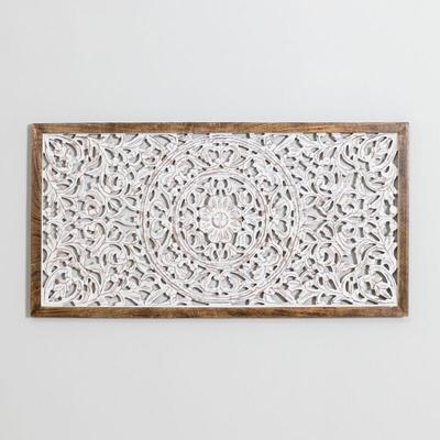 Sklum - Dekorplatte (122x63 cm) Asniki Weißes Vintage-Holz Image