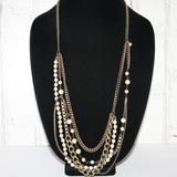 J. Crew Jewelry | Beautiful Bronze And Pearl Necklace By J. Crew 28" | Color: Gold/White | Size: Os