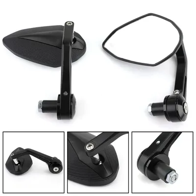Artudatech Motorcycle Sportbike 7/8" Handle Bar End Mirrors For 790 690 390 125 BK