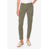 Slim-fit-Jeans LE TEMPS DES CERISES "BALARD", Damen, Gr. 32, EURO-Größen, grün, 98% Baumwolle, 2% Elasthan, Jeans, mit aufgesetzten Taschen