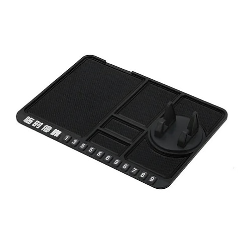 Tappetino antiscivolo per auto in silicone supporto per telefono per auto supporto per telefono antiscivolo appiccicoso anti scivolo supporto per telefono con tessera per parcheggio tappetino per auto
