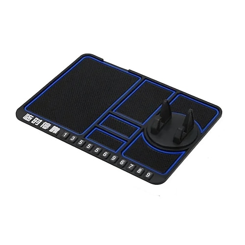 Tappetino antiscivolo per auto in silicone supporto per telefono per auto supporto per telefono antiscivolo appiccicoso anti scivolo supporto per telefono con tessera per parcheggio tappetino per auto