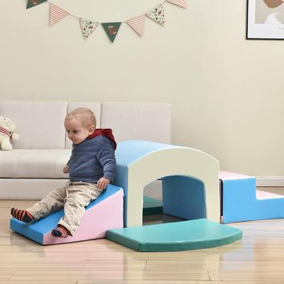 Toddler Foam Climbing Blocks,Grow-n-Learn Tunnel Climber,Including Single-Tunnel Foam Climber