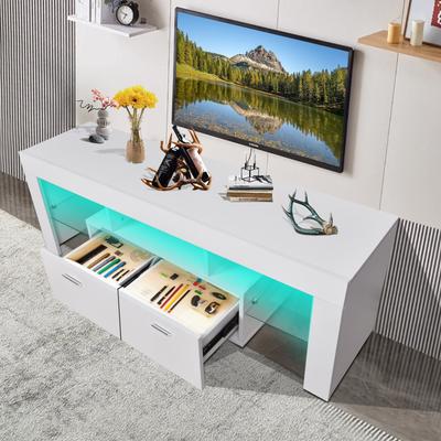 Modern TV Stand Entertainment Center for TV up to 75" with Storage